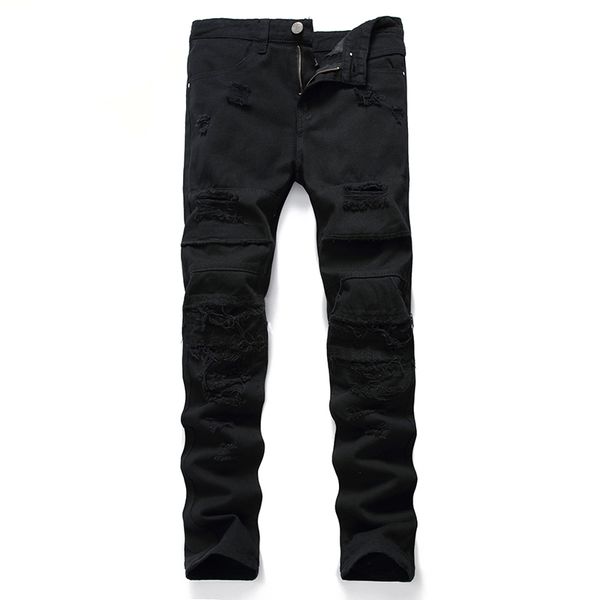 fashionable zipper skinny jeans for men, plus size trousers men jeans elasticity destroyed knee support ripped design, Blue
fashionable zipper skinny jeans for men, plus size trousers men jeans elasticity destroyed knee support ripped design, Blue