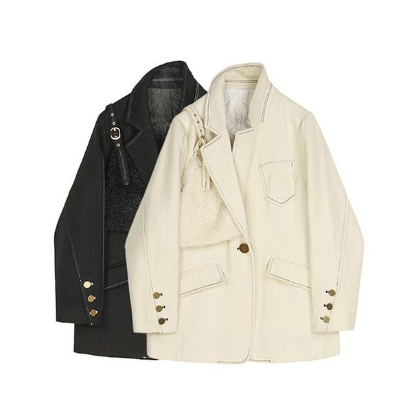 z-zoux women woolen coat imitation lamb stitching woolen jacket loose long wool coats black outwear loose overcoat autumn winter
z-zoux women woolen coat imitation lamb stitching woolen jacket loose long wool coats black outwear loose overcoat autumn winter