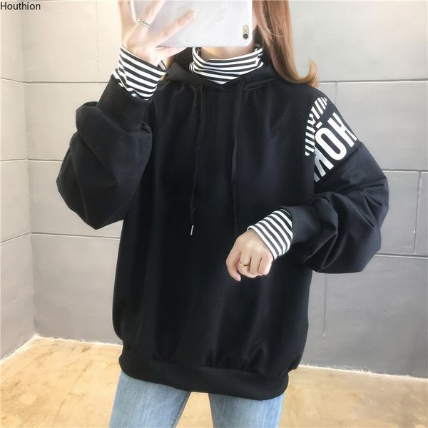 houthion women's sweater the new fashion casual temperament loose slim printing hooded collar long sleeve women sweater, White;black
houthion women's sweater the new fashion casual temperament loose slim printing hooded collar long sleeve women sweater, White;black