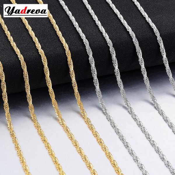 fashionable stainless steel rope chain men and women jewelry, Silver