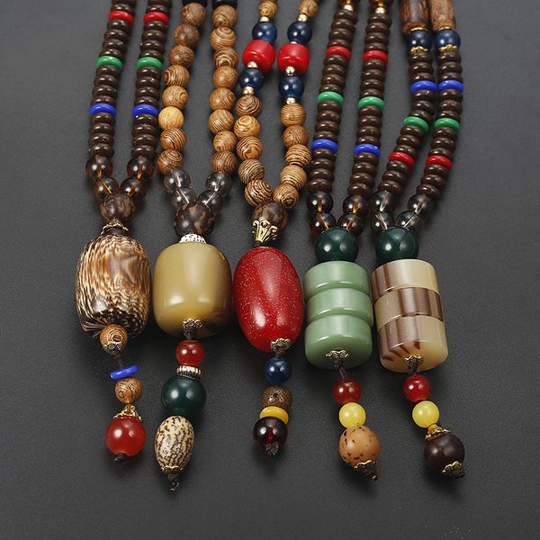 natural onyx stone pendant statement necklace bring lucky wood beaded necklaces women men vintage ethnic wood rosary necklace, Silver
natural onyx stone pendant statement necklace bring lucky wood beaded necklaces women men vintage ethnic wood rosary necklace, Silver