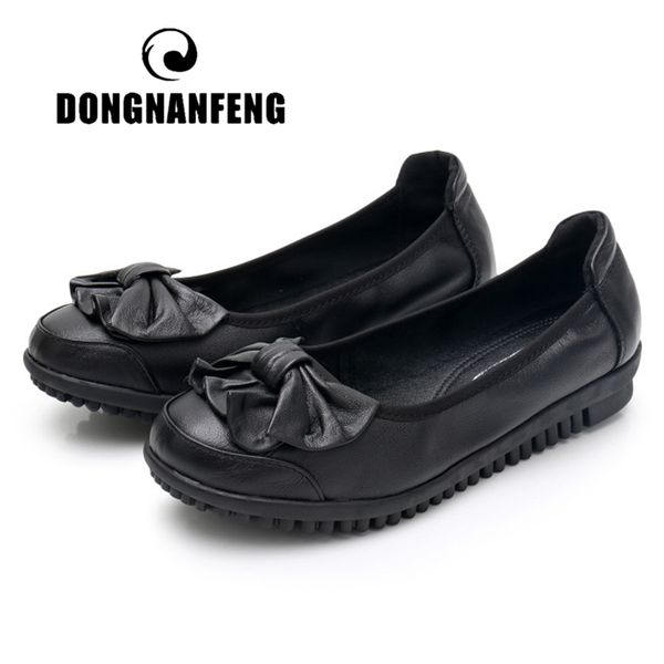 dongnanfeng ladies female women mother genuine leather shoes flats slip on soft bow sapatos femininos plus size 42 43 jz-688, Black
dongnanfeng ladies female women mother genuine leather shoes flats slip on soft bow sapatos femininos plus size 42 43 jz-688, Black