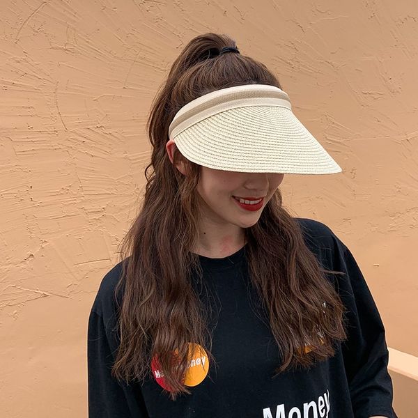 korean style new straw sun travel cap holiday travel sun hat female outdoor empty sunshade hand woven straw hat, Blue;gray
korean style new straw sun travel cap holiday travel sun hat female outdoor empty sunshade hand woven straw hat, Blue;gray