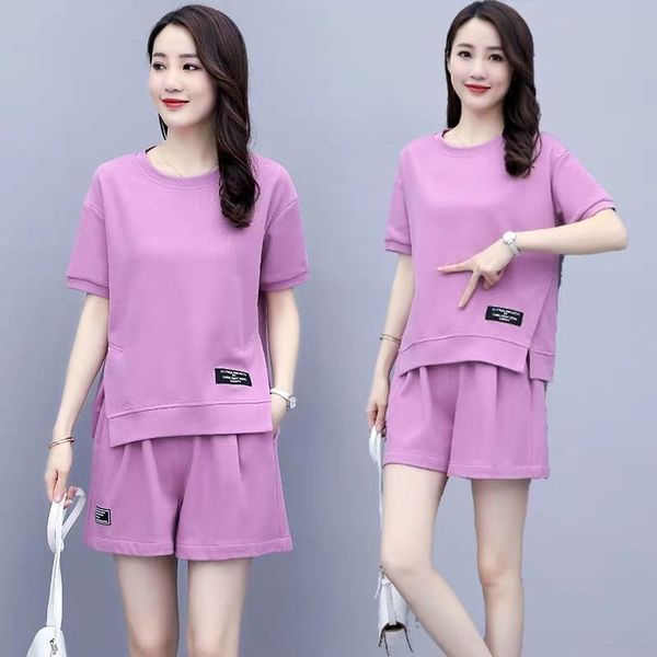 uodjh loose sportswear suit women's summer new korean sportswear and shorts style fashion pants round neck short sleeve shorts casual r, Gray
uodjh loose sportswear suit women's summer new korean sportswear and shorts style fashion pants round neck short sleeve shorts casual r, Gray