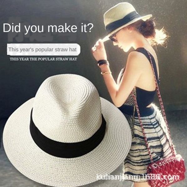 choking little pepper foldable wide brim female beach straw straw hat sun hat, Blue;gray
choking little pepper foldable wide brim female beach straw straw hat sun hat, Blue;gray