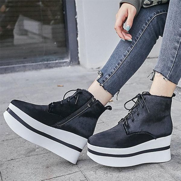 platform oxfords shoes women lace up horsehair wedges high heel pumps female high round toe fashion sneakers casual shoes, Black
platform oxfords shoes women lace up horsehair wedges high heel pumps female high round toe fashion sneakers casual shoes, Black