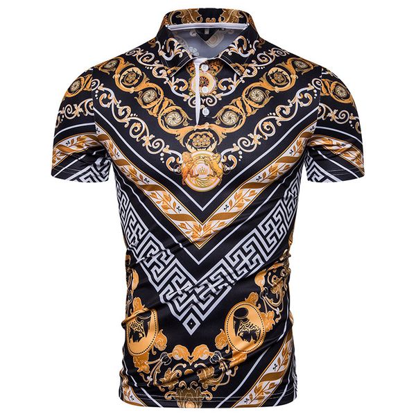 mens new palace style totem print fashion short sleeve polo shirt pl86, White;black
mens new palace style totem print fashion short sleeve polo shirt pl86, White;black