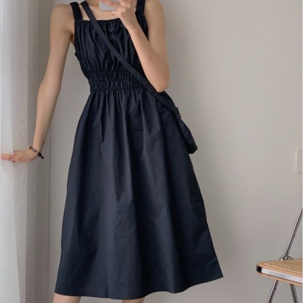 2020 summer clothes simple sleeveless round neck slimming waist dress dress bag 14629, Black;gray
2020 summer clothes simple sleeveless round neck slimming waist dress dress bag 14629, Black;gray