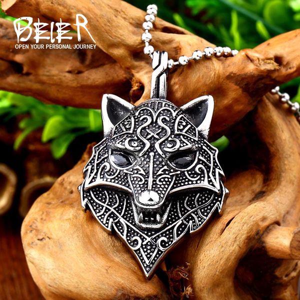 beier punk 316l stainless steel new design howling wolf pendant necklace viking men celt charm fashion jewelry boys gift bp8-354, Silver
beier punk 316l stainless steel new design howling wolf pendant necklace viking men celt charm fashion jewelry boys gift bp8-354, Silver