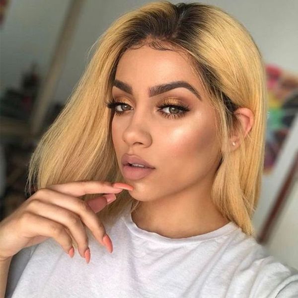 13x4 honey blonde lace front human hair wigs t1b/27 color short bob brazilian remy hair wig black root bleached knots bib
13x4 honey blonde lace front human hair wigs t1b/27 color short bob brazilian remy hair wig black root bleached knots bib