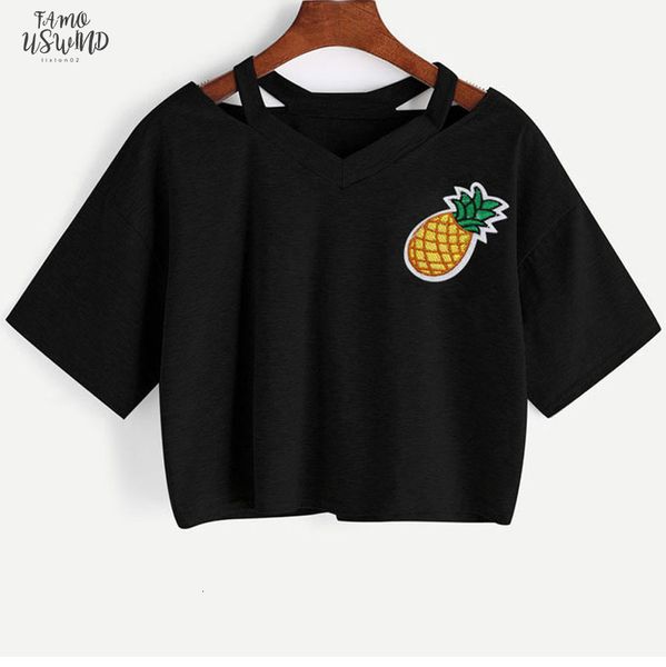 summer t shirt women casual pineapple printed short sleeve crop super quality tshirts cotton women, White
summer t shirt women casual pineapple printed short sleeve crop super quality tshirts cotton women, White