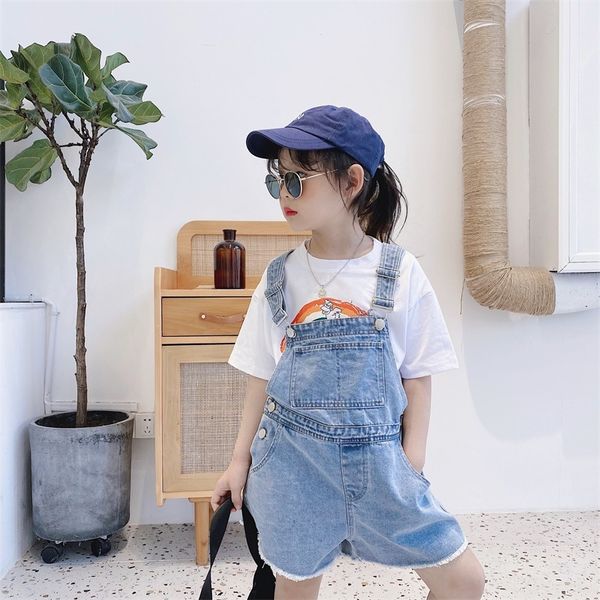 cong xiaomei 2020 summer new and sling jeans children's denim suspender shorts boys' and girls' jeans korean style pants fash, Blue 
cong xiaomei 2020 summer new and sling jeans children's denim suspender shorts boys' and girls' jeans korean style pants fash, Blue