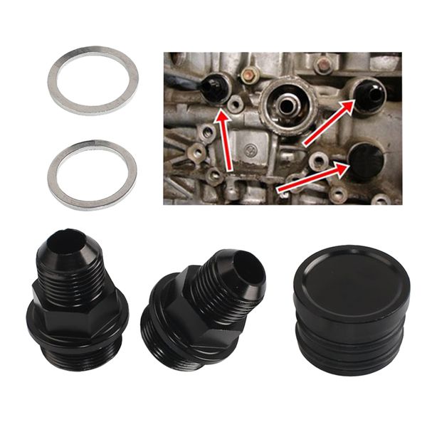1 set/pack rear block breather fittings and plug for b16 b18c catch can m28 to 10an
1 set/pack rear block breather fittings and plug for b16 b18c catch can m28 to 10an
