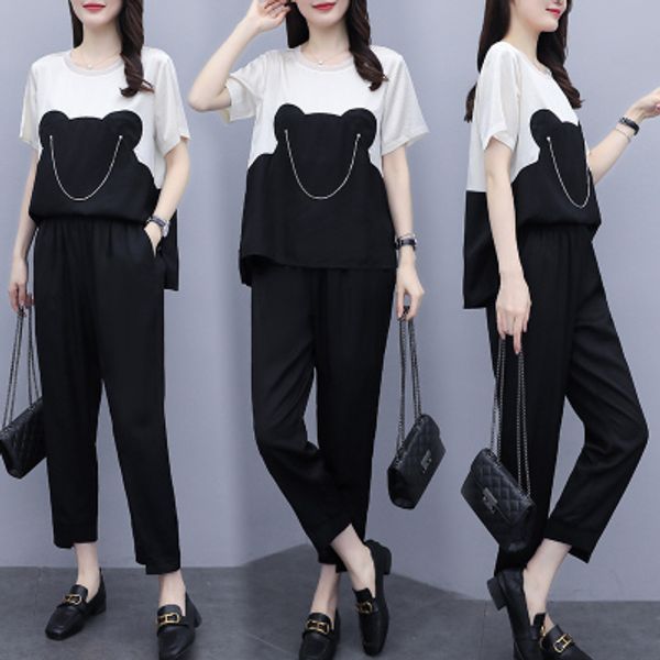 casual 2 piece set women plus size suits and sets korean tracksuit matching sets women's tracksuits ensemble femme deux pieces, White
casual 2 piece set women plus size suits and sets korean tracksuit matching sets women's tracksuits ensemble femme deux pieces, White