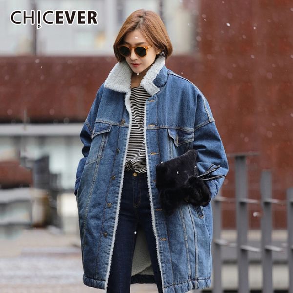 chicever плюс размером denim пальто для женщин овечьей ветровки свободного keep warm пальто женских негабаритных одежды корейских новых, Tan;black
chicever плюс размером denim пальто для женщин овечьей ветровки свободного keep warm пальто женских негабаритных одежды корейских новых, Tan;black