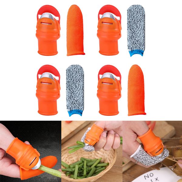 4x garden silicone thumb knife harvesting plants