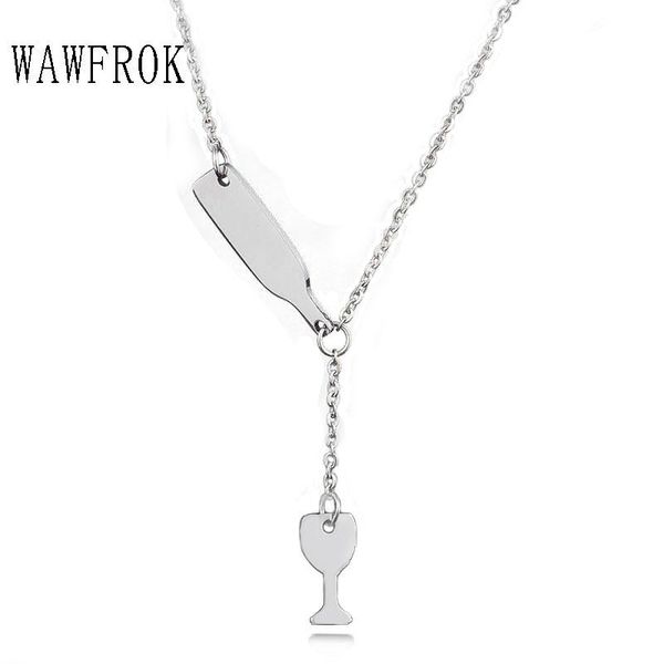 wawfrok 2017 fashion women's wine necklace pendant stainless steel beer necklace unique design choker jewelry ing, Silver
wawfrok 2017 fashion women's wine necklace pendant stainless steel beer necklace unique design choker jewelry ing, Silver