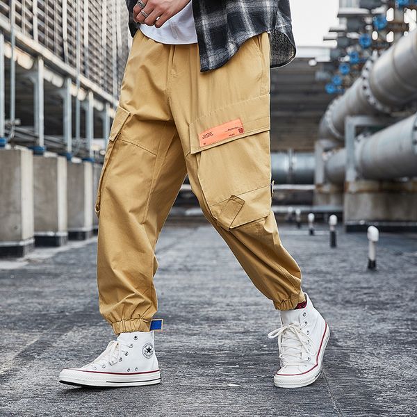 pants men multi-pockets cargo pants man spring new model fashion casual solid color men's trousers, Black
pants men multi-pockets cargo pants man spring new model fashion casual solid color men's trousers, Black