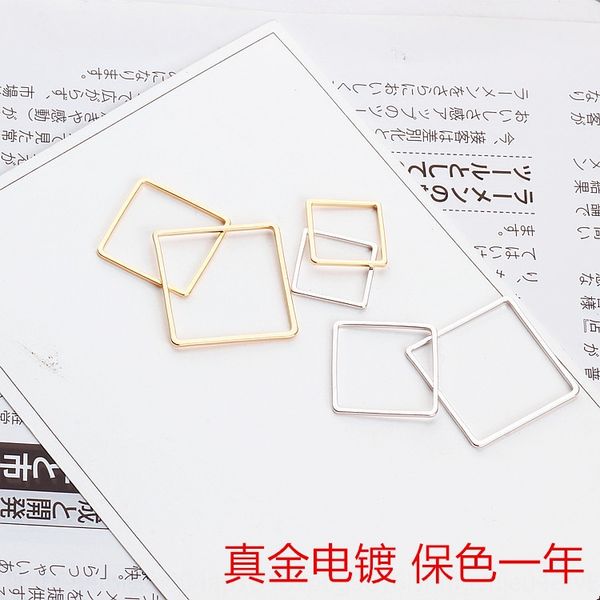 diy handmade accessories real gold plating color retaining diy accessories earrings square square earrings earring earring material, Silver
diy handmade accessories real gold plating color retaining diy accessories earrings square square earrings earring earring material, Silver