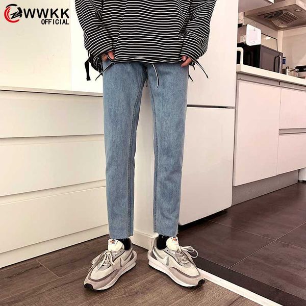 wwkk 2020 men's fit jeans autumn & winter cotton clothes slight stretch fading straight denim ankle length pants, Blue
wwkk 2020 men's fit jeans autumn & winter cotton clothes slight stretch fading straight denim ankle length pants, Blue
