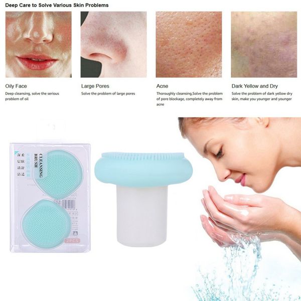 silicone facial wash pad exfoliating blackhead removal face cleaning brush tool soft deep cleaning face brushes 2 pcs/set
silicone facial wash pad exfoliating blackhead removal face cleaning brush tool soft deep cleaning face brushes 2 pcs/set