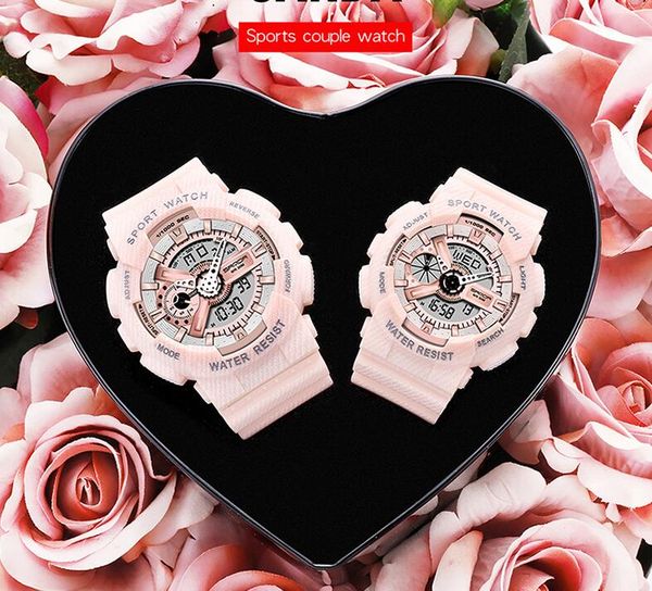 classic sanda couple denim pattern double display electronic watch synchronous movement fashion trend personality men women sports watches, Slivery;brown
classic sanda couple denim pattern double display electronic watch synchronous movement fashion trend personality men women sports watches, Slivery;brown