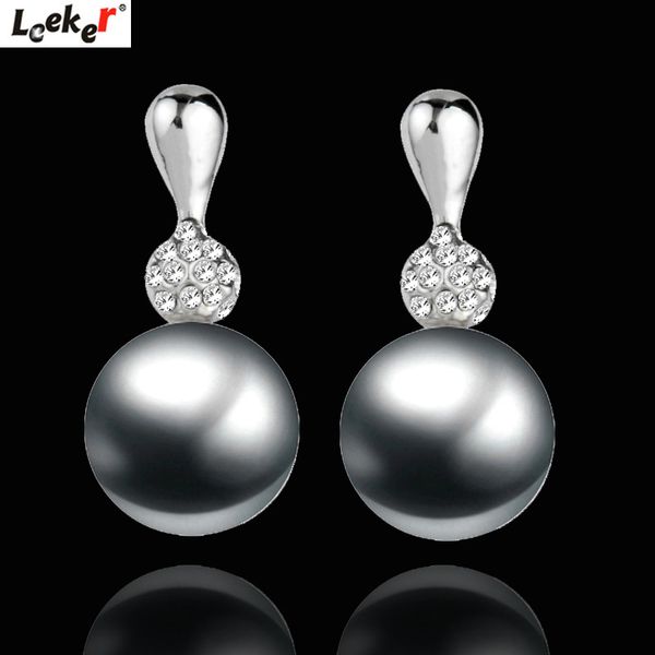 leeker vintage jewelry gray white imitation pearl stud earrings women crystal wedding earings 207 lk1, Golden;silver
leeker vintage jewelry gray white imitation pearl stud earrings women crystal wedding earings 207 lk1, Golden;silver