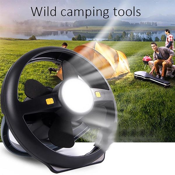 Camping Tent Usb Fan Light 10 Led Rechargeable Lantern Portable Bright Lamp Power Bank Function Sturdy And Durable On Sale