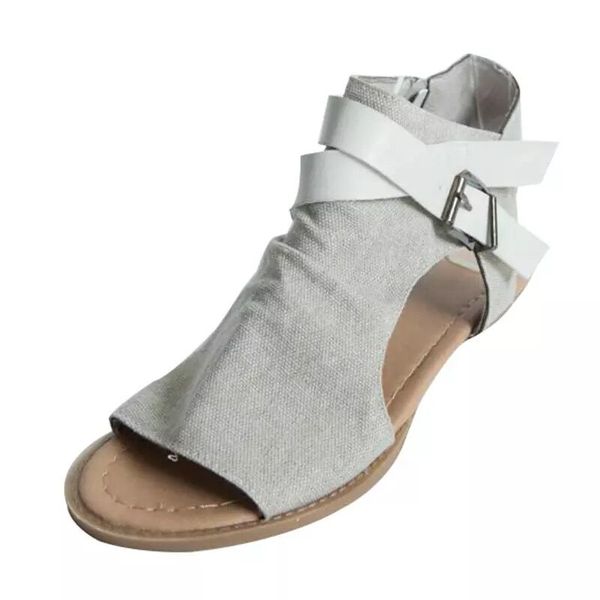 linen belt buckle women roman sandals female summer small slop low heel fish mouth buckle strap canvas shoes beach footwear, Black
linen belt buckle women roman sandals female summer small slop low heel fish mouth buckle strap canvas shoes beach footwear, Black
