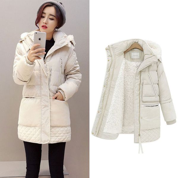 women's down & parkas lusumily winter jackets women cotton coat padded medium long hooded female plus size 3xl warm wool snow outerwear, Black
women's down & parkas lusumily winter jackets women cotton coat padded medium long hooded female plus size 3xl warm wool snow outerwear, Black