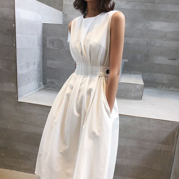 2020 summer women solid white black fashion elegant casual party dress o-neck sleeveless tank sundress female vestido, Black;gray
2020 summer women solid white black fashion elegant casual party dress o-neck sleeveless tank sundress female vestido, Black;gray