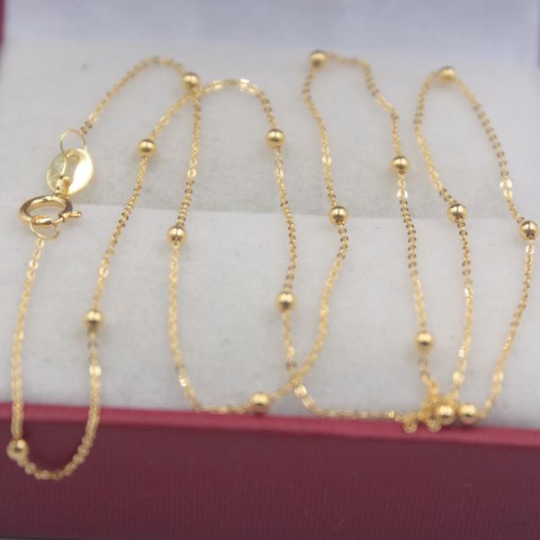 real pure 18k yellow gold chain 1.5mmw bead o rolo link women's wife wealthy gift necklace friend gift female girl chain, Silver
real pure 18k yellow gold chain 1.5mmw bead o rolo link women's wife wealthy gift necklace friend gift female girl chain, Silver