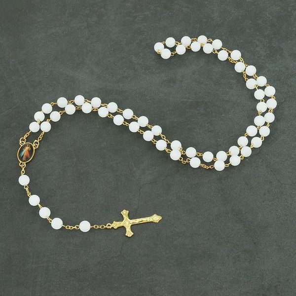 glass beads catholic rosary pendant necklace virgin mary necklace for women religions prayer jewelry white beaded cross neckless, Silver
glass beads catholic rosary pendant necklace virgin mary necklace for women religions prayer jewelry white beaded cross neckless, Silver