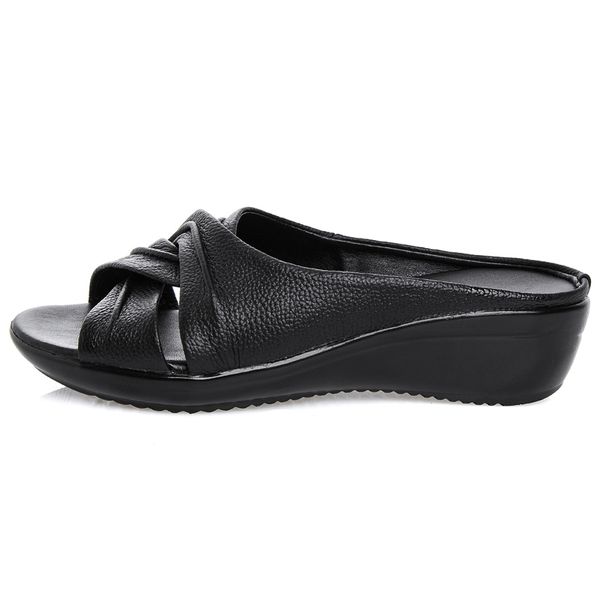 oukahui genuine leather open toe female slippers woman flip flops summer shoes slip-on med heel wedges slides sandals women 2020 y200624, Black
oukahui genuine leather open toe female slippers woman flip flops summer shoes slip-on med heel wedges slides sandals women 2020 y200624, Black