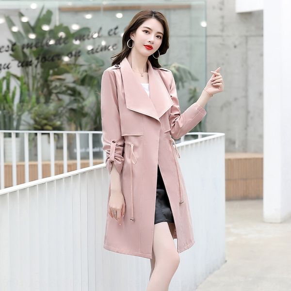2020 new windbreaker elegant casual trench coat women's slim korean style fashion all-match mid-length coat xy2037, Tan;black
2020 new windbreaker elegant casual trench coat women's slim korean style fashion all-match mid-length coat xy2037, Tan;black