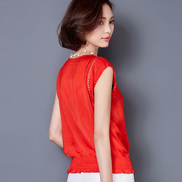 women summer blouse shirt new fashion blusas chiffon black and blouses sleeveless casual for women camisa new, White
women summer blouse shirt new fashion blusas chiffon black and blouses sleeveless casual for women camisa new, White