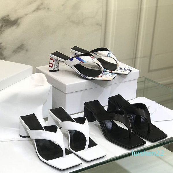 new women slippers white black silver real leather thick heel flip-flops women colorful personality platform heel height 5.5cm l22
new women slippers white black silver real leather thick heel flip-flops women colorful personality platform heel height 5.5cm l22