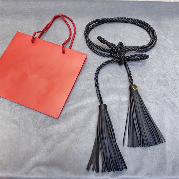 european and american fashion brand high-end ladies belt sheepskin material rope woven 230 cm long y adjustable high-quality brand belt, Black;brown
european and american fashion brand high-end ladies belt sheepskin material rope woven 230 cm long y adjustable high-quality brand belt, Black;brown