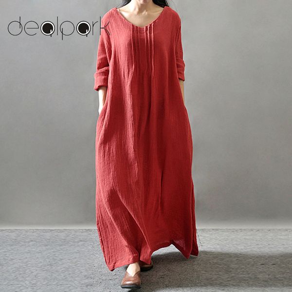 2020 summer vintage dresses women long dress solid v neck long sleeve cotton retro maxi dress plus size xxxl 5xl 6xl robe femme, Black;gray
2020 summer vintage dresses women long dress solid v neck long sleeve cotton retro maxi dress plus size xxxl 5xl 6xl robe femme, Black;gray