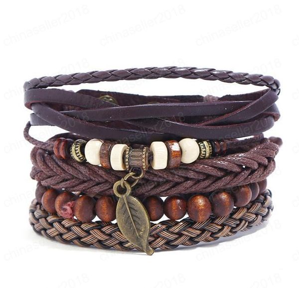 men's genuine leather bracelet diy pu leaf wax rope braid beading combination suit bracelet 4styles/1set, Golden;silver
men's genuine leather bracelet diy pu leaf wax rope braid beading combination suit bracelet 4styles/1set, Golden;silver
