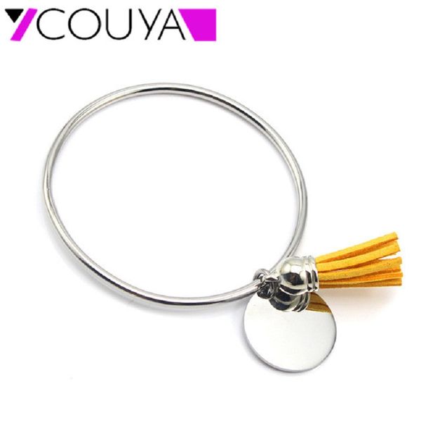 2020 popular multicolor tassel bangle beach style stainless steel tassel round pendant bracelet for women charm jewelry, Black
2020 popular multicolor tassel bangle beach style stainless steel tassel round pendant bracelet for women charm jewelry, Black