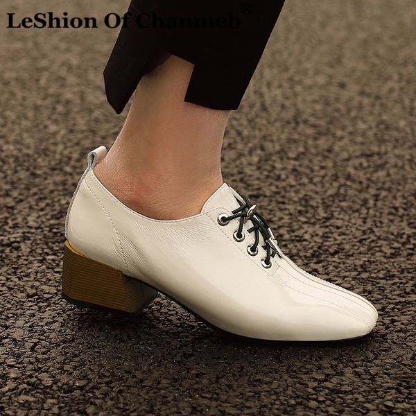 dress shoes thick heels natural leather women lace up block heel derby square toe pumps black white female footwear size 34-42
dress shoes thick heels natural leather women lace up block heel derby square toe pumps black white female footwear size 34-42