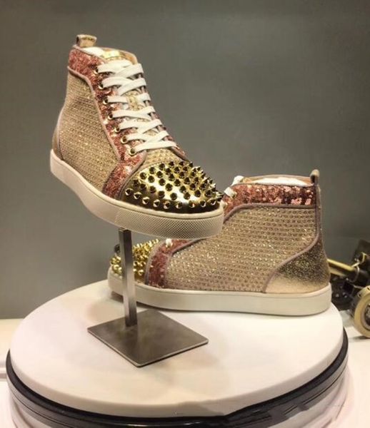 2020 дизайнер бренда шипованных шипы квартиры обувь red bottoms обувь мужская женская партия свадебные туфли lovers натуральная кожа кроссов, Black
2020 дизайнер бренда шипованных шипы квартиры обувь red bottoms обувь мужская женская партия свадебные туфли lovers натуральная кожа кроссов, Black