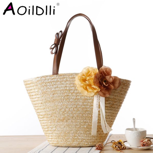 aoildlli 2020 casual 2 flowers hand shoulder straw bag fashion beach seaside beach bag travel handbag
aoildlli 2020 casual 2 flowers hand shoulder straw bag fashion beach seaside beach bag travel handbag
