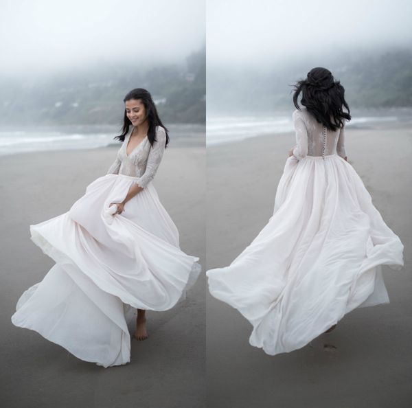 simple v neck long sleeves wedding dresses a line bridal gowns plus size 4 6 8 10 12 14 16 18 20, White
simple v neck long sleeves wedding dresses a line bridal gowns plus size 4 6 8 10 12 14 16 18 20, White