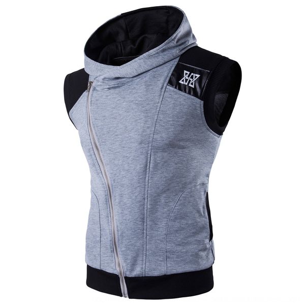 2019 new men's style oblique vest zipper zipper hooded peeling printed fitness sports vest mj01, Black;white
2019 new men's style oblique vest zipper zipper hooded peeling printed fitness sports vest mj01, Black;white