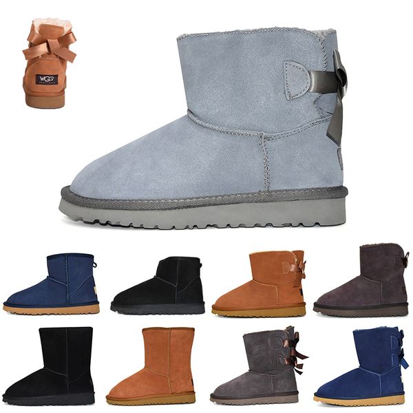 classic women winter snow boots girl short two bow kneel half leather mini boots ankle chestnut grey black womens girl shoes 5-10
classic women winter snow boots girl short two bow kneel half leather mini boots ankle chestnut grey black womens girl shoes 5-10