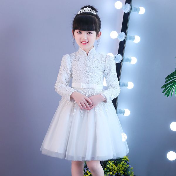 gorgeous white lace children chinese style winter flower girl princess celebration dress kids elegant holiday party dress frocks t200709, Red;yellow
gorgeous white lace children chinese style winter flower girl princess celebration dress kids elegant holiday party dress frocks t200709, Red;yellow