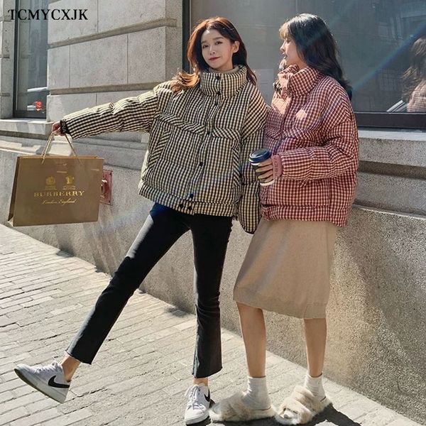 winter new jacket coat women white duck down single-breasted short korean version loose fashion lattice thick warm parka jackets, Black
winter new jacket coat women white duck down single-breasted short korean version loose fashion lattice thick warm parka jackets, Black