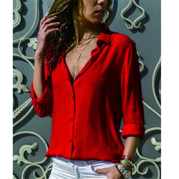 2019 spring autumn new women v collar shirt casual chiffon blouse long sleeve elegant button office work wears plus size, Black;gray
2019 spring autumn new women v collar shirt casual chiffon blouse long sleeve elegant button office work wears plus size, Black;gray